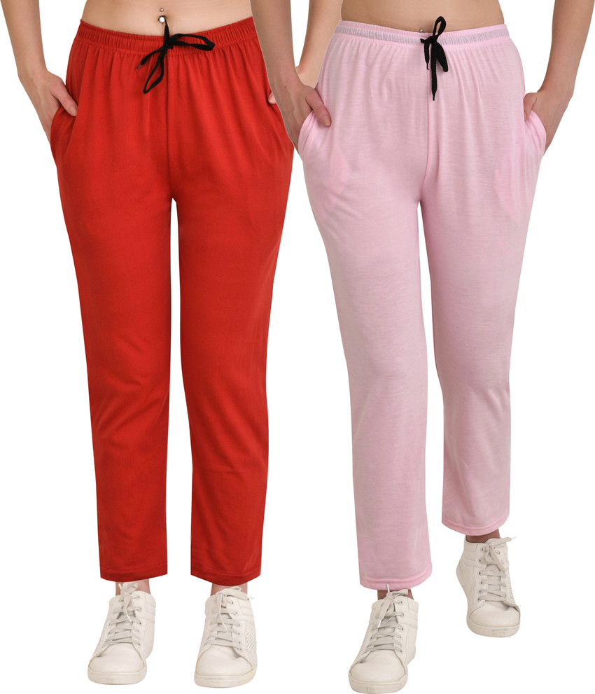 NANCE STORE Solid Women Red Pink Track Pants Buy NANCE STORE Solid Women Red Pink Track Pants Online at Best Prices in India Flipkart