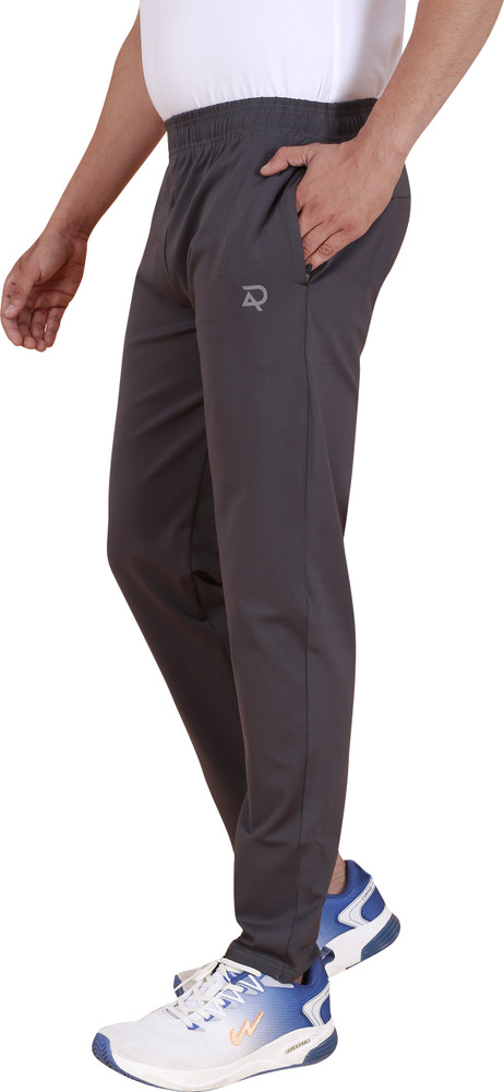 AR AURA Solid Men Grey Track Pants - Buy AR AURA Solid Men Grey 