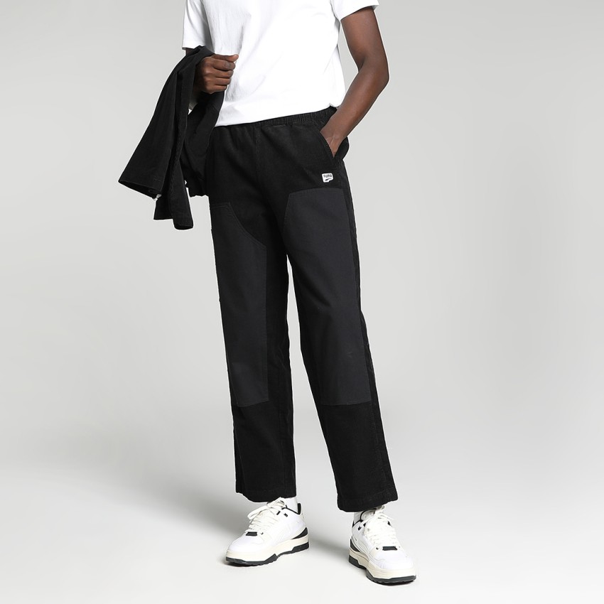 PUMA DOWNTOWN Corduroy Solid Men Black Track Pants - Buy PUMA DOWNTOWN  Corduroy Solid Men Black Track Pants Online at Best Prices in India