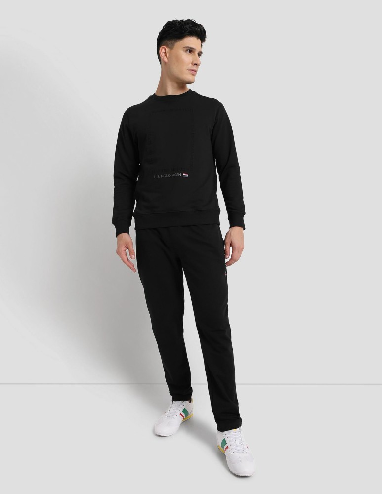 U.S. POLO ASSN. Solid Men Black Track Pants - Buy U.S. POLO ASSN. Solid Men  Black Track Pants Online at Best Prices in India