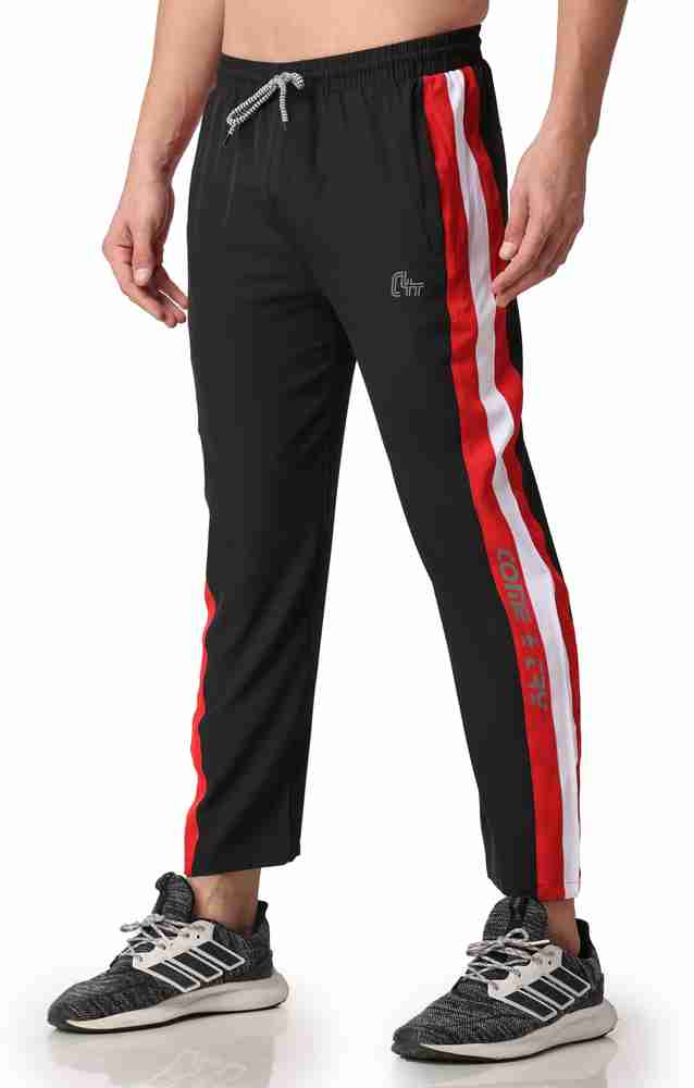 Come 4 Try Colorblock Men Black Red Track Pants Buy Come 4 Try