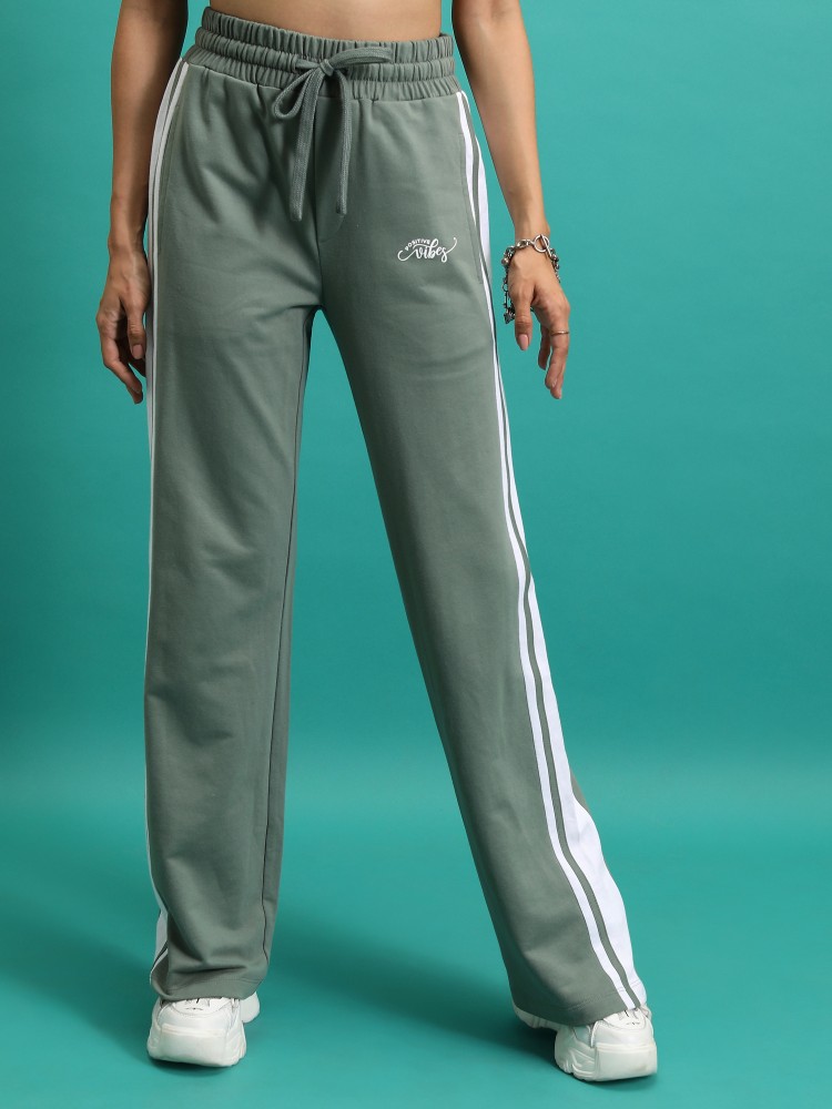 Tokyo Talkies Solid Women Green Track Pants - Buy Tokyo Talkies