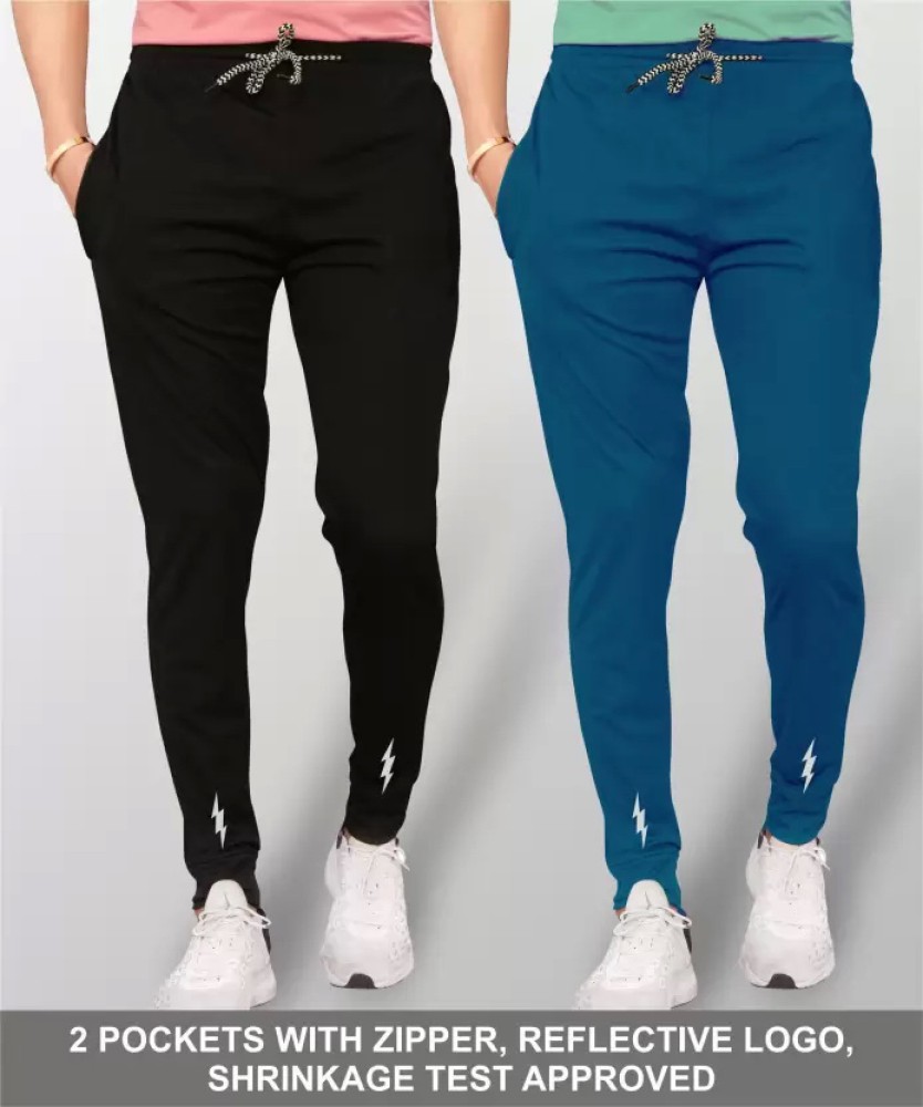 kowrin Solid Men Black, Blue Track Pants - Buy kowrin Solid Men Black, Blue Track  Pants Online at Best Prices in India