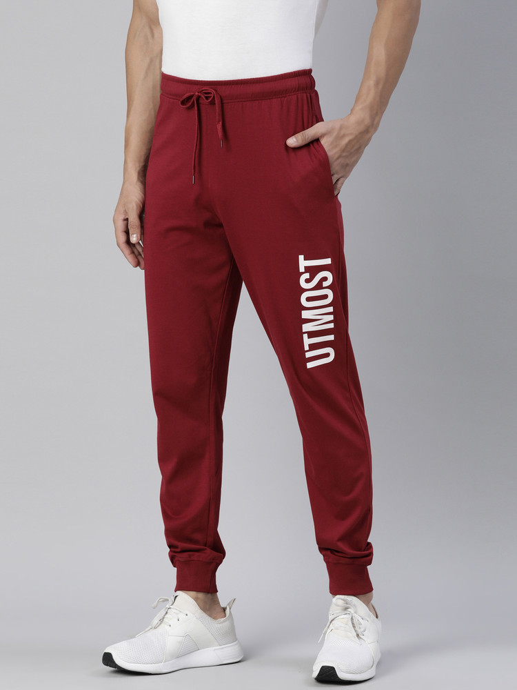 Dixcy Scott Originals Graphic Print Men Red Track Pants