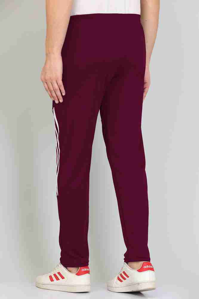 FUBACK Self Design Men Maroon Track Pants Buy FUBACK Self Design