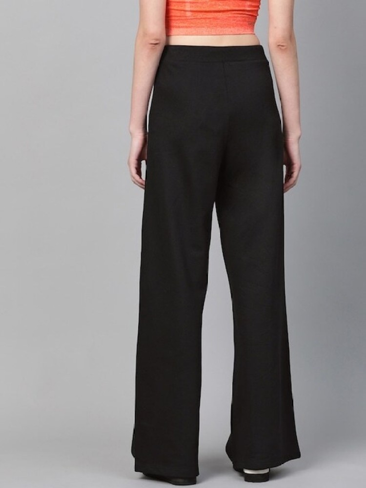 Stylefabs Solid Women Black Track Pants - Buy Stylefabs Solid Women Black  Track Pants Online at Best Prices in India