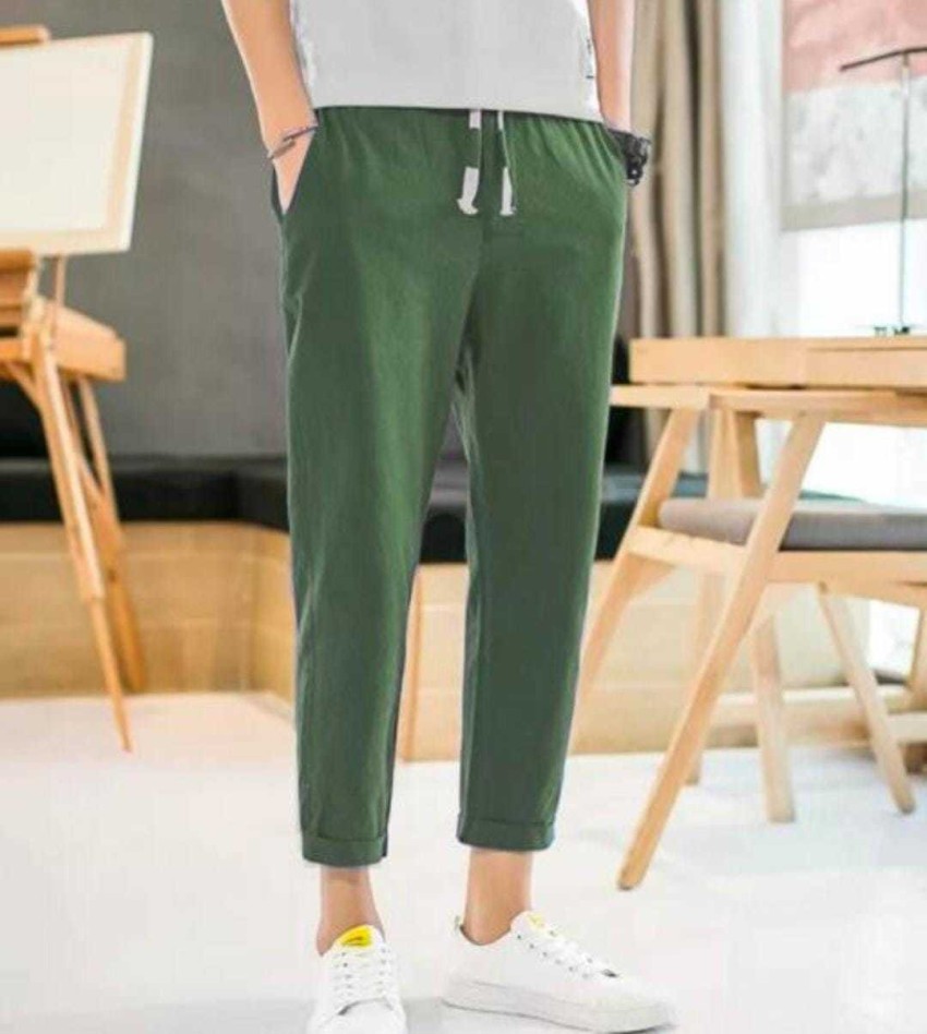 MAs fashion Solid Men Green Track Pants - Buy MAs fashion Solid