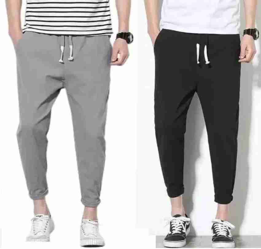 Grey and hot sale black track pants