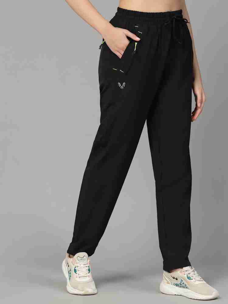 UZARUS Solid, Printed Women Black Track Pants - Buy UZARUS Solid