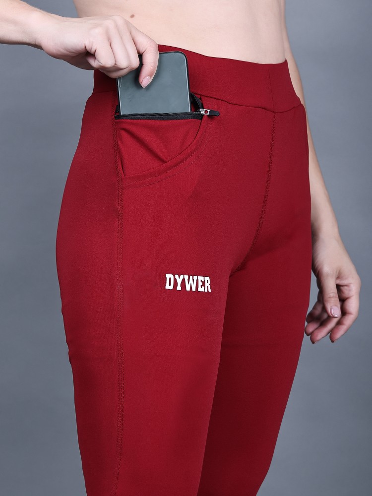 Buy DYWER Women's Skinny Fit Yoga Trackpants for Girls & Women, Gym wear  Leggings Ankle Length Workout Pants with Phone Pockets