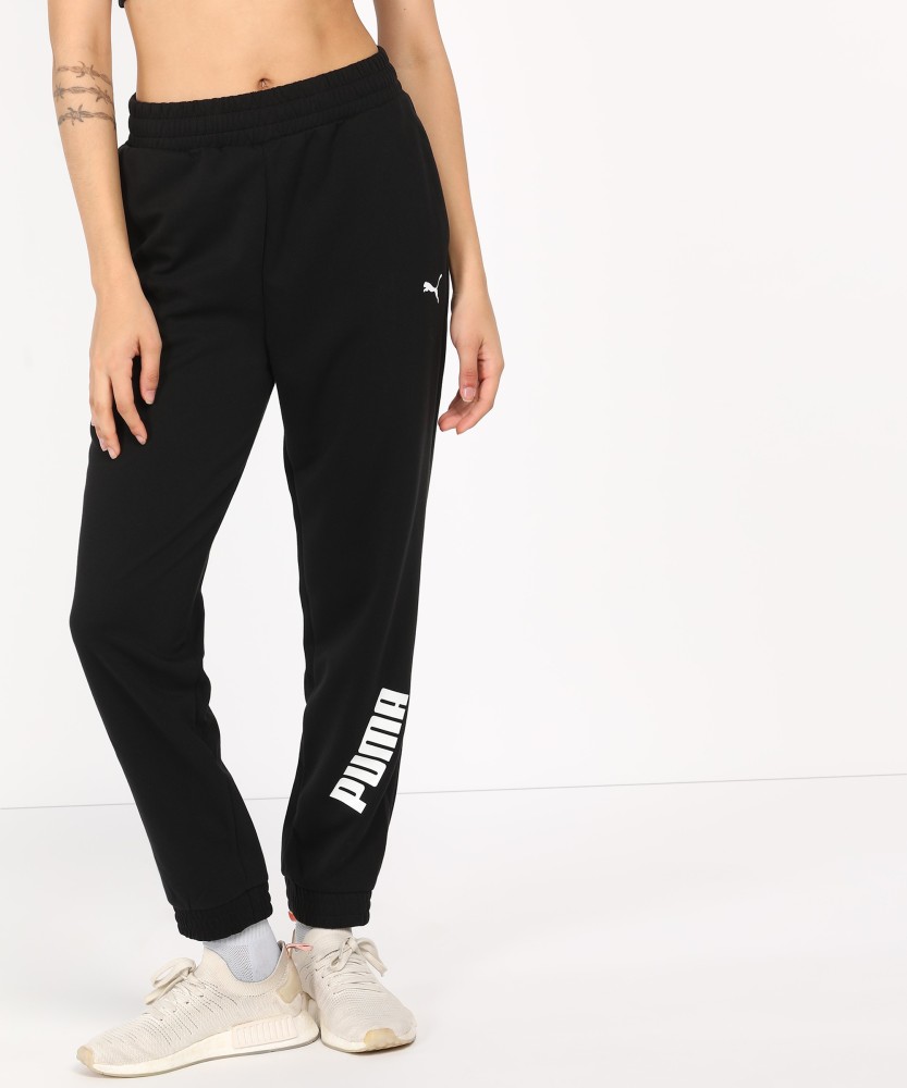 WEAR INDIA Solid Women Black Track Pants, Extra Small