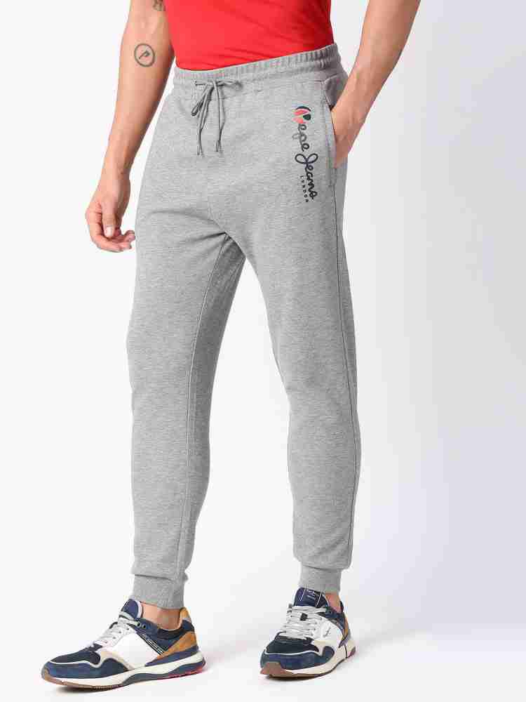 Pepe Jeans Self Design Men Grey Track Pants