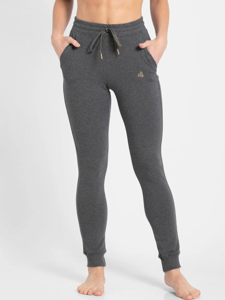 JOCKEY Solid Women Grey Track Pants - Buy JOCKEY Solid Women Grey