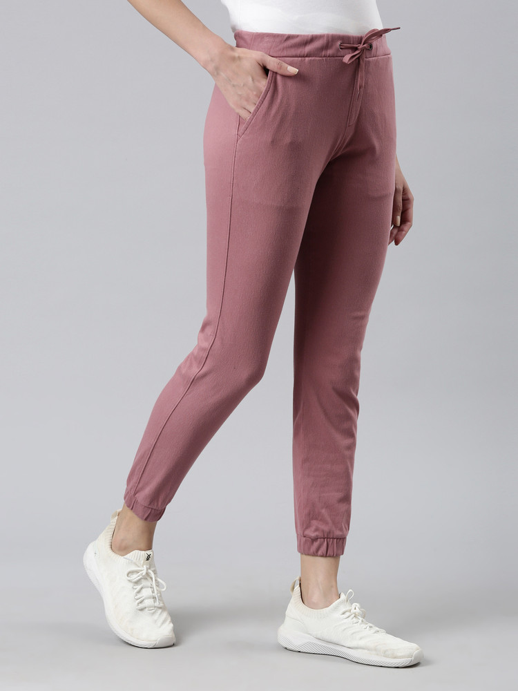 Go Colors Solid Women Pink Track Pants Buy Go Colors Solid Women
