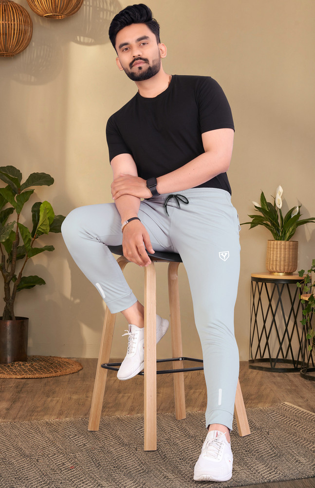 Yazole Solid Men Grey Track Pants Buy Yazole Solid Men Grey