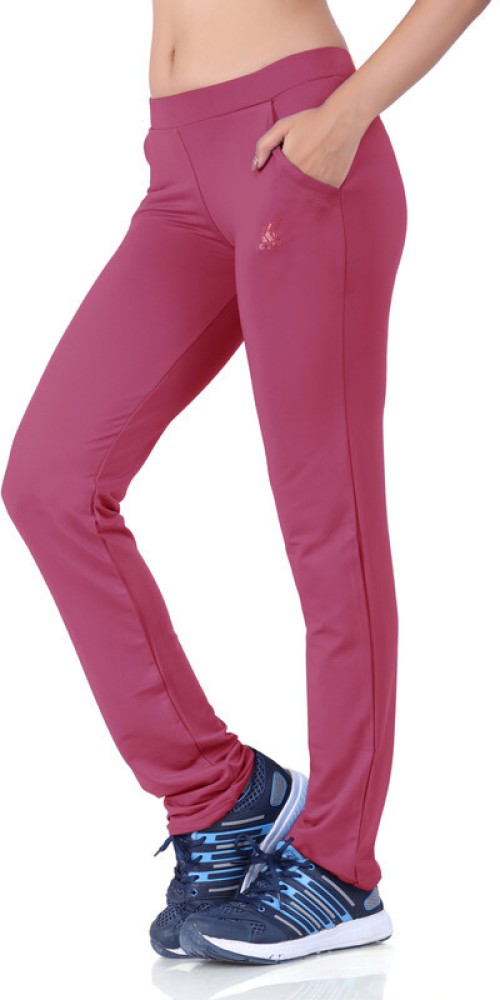 Laasa Sports Solid Women Pink Track Pants - Buy Laasa Sports Solid Women  Pink Track Pants Online at Best Prices in India