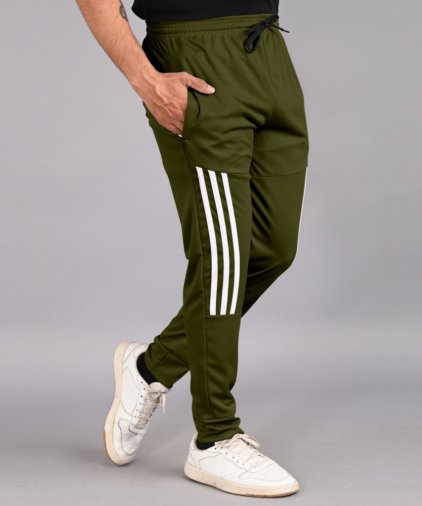 SPINOZA Striped Men Green Track Pants - Buy SPINOZA Striped Men Green Track  Pants Online at Best Prices in India