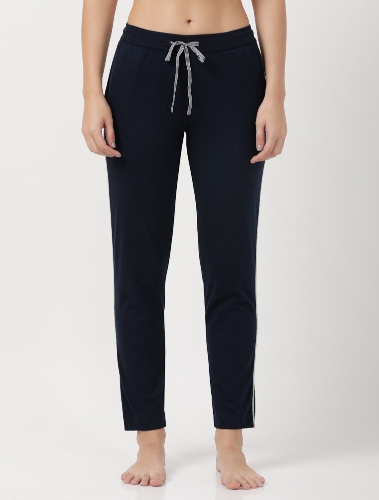 Jockey Women's Slim Fit Cotton Blend Track Pant (37935_Navy Blue_L) :  : Fashion