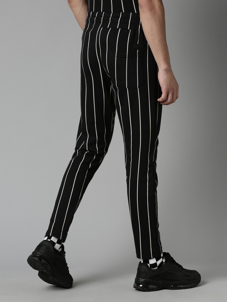 BREAKBOUNCE Striped Men Black Track Pants Buy BREAKBOUNCE Striped Men Black Track Pants Online at Best Prices in India Flipkart