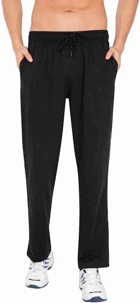 JOCKEY Solid Men Black Track Pants - Buy JOCKEY Solid Men Black Track Pants  Online at Best Prices in India