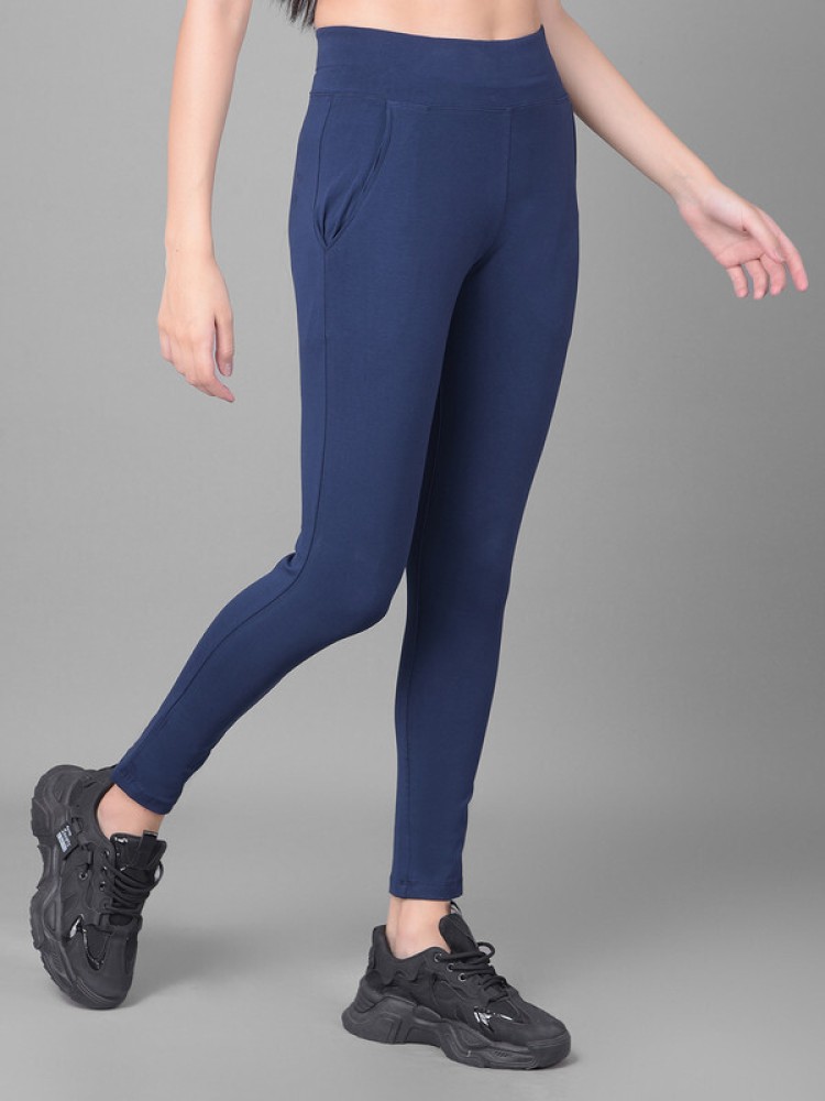 Comfort Lady Solid Women Blue Track Pants - Buy Comfort Lady Solid