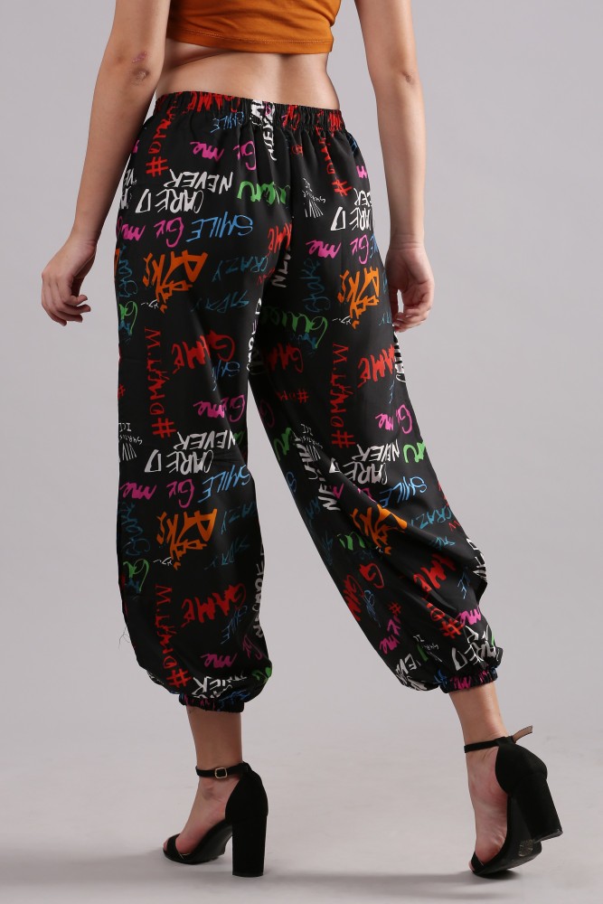 The Dance Bible Printed Women Black Track Pants - Buy The Dance Bible  Printed Women Black Track Pants Online at Best Prices in India