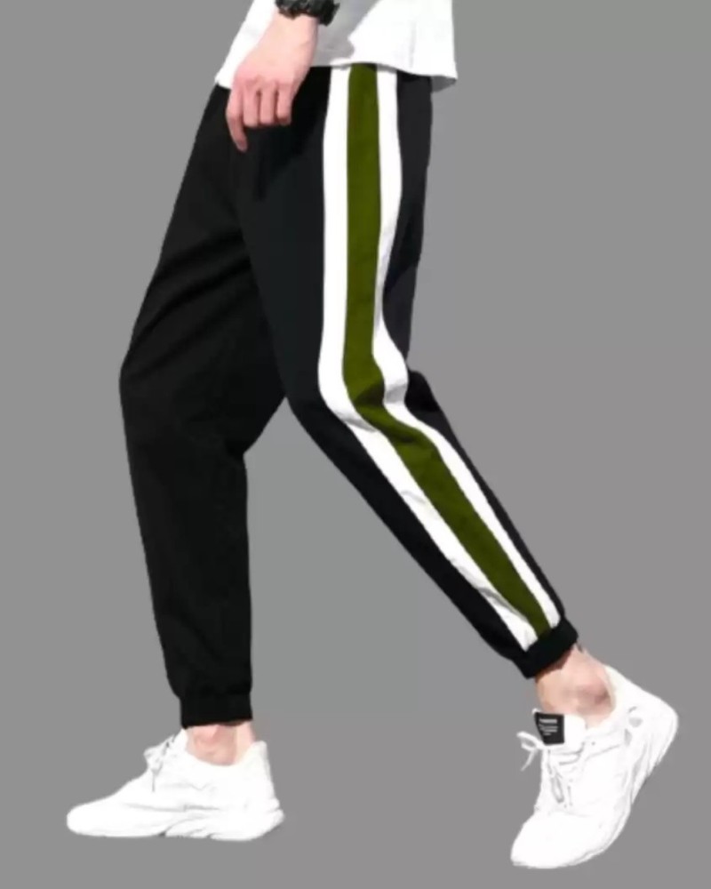 Yoga Pants Combo Women With Full Stretch  Light Weight Black With Long  White Strip  Plain Wine