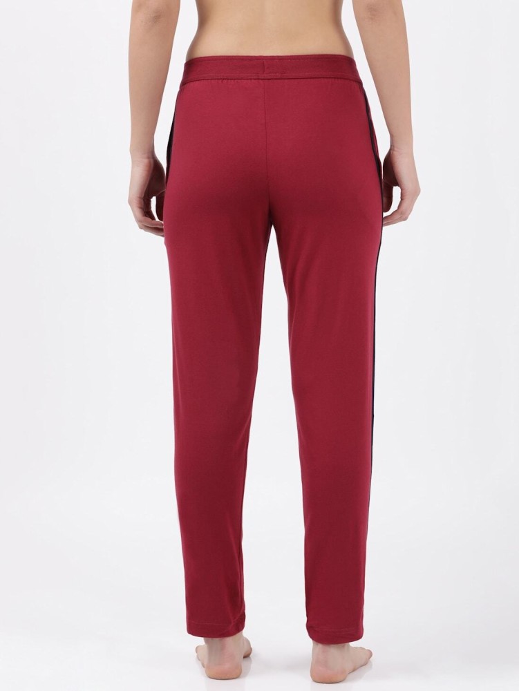 JOCKEY Solid Women Red Track Pants - Buy JOCKEY Solid Women Red Track Pants  Online at Best Prices in India
