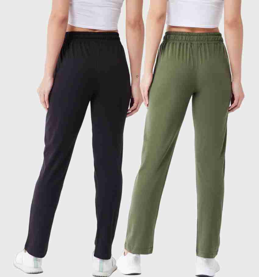 Modeve Solid Women Black, Olive Track Pants - Buy Modeve Solid Women Black,  Olive Track Pants Online at Best Prices in India