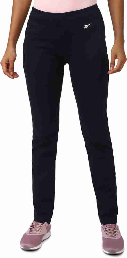 REEBOK Solid Women Black Track Pants - Buy REEBOK Solid Women