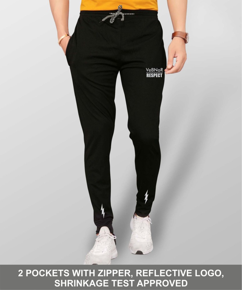 VeBNoR Solid Men Black Track Pants - Buy VeBNoR Solid Men Black