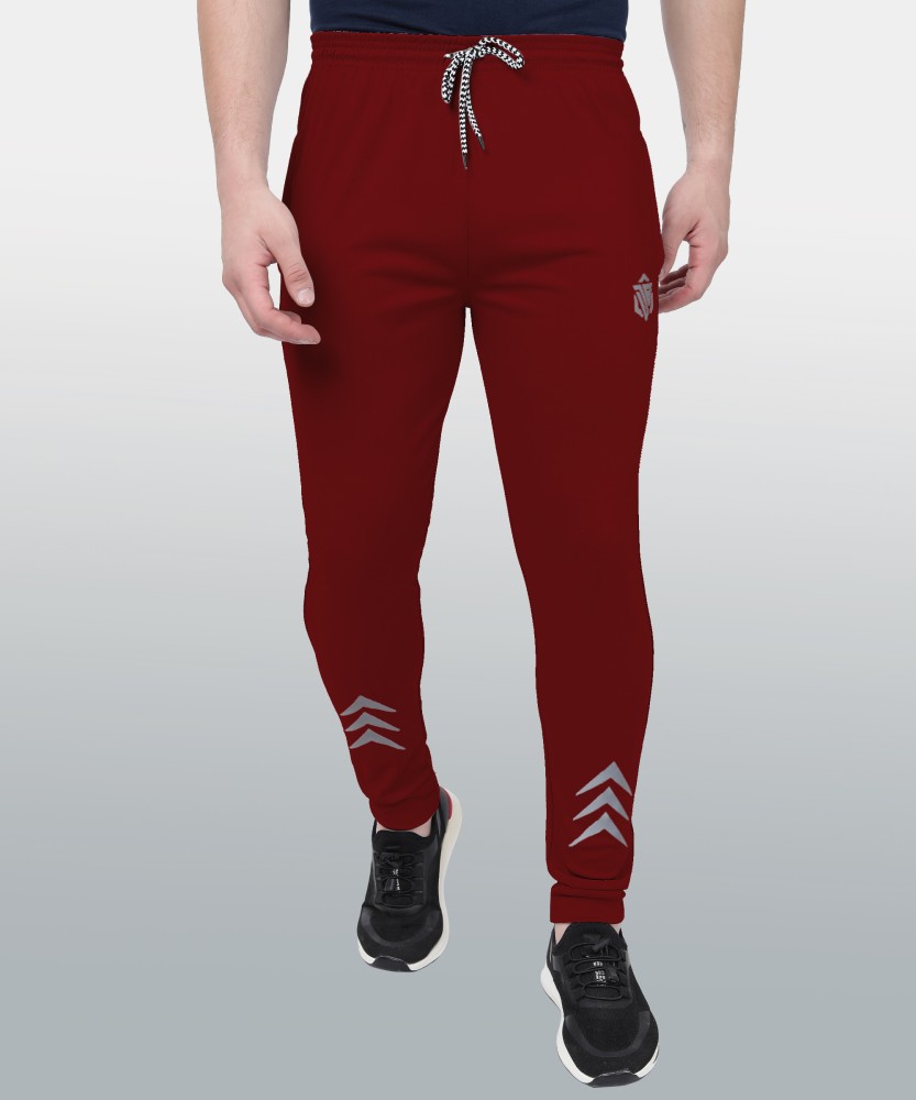 Mens maroon 2025 track pants