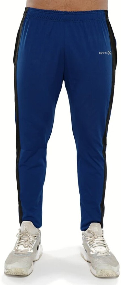 GymX Sportwear Solid Men Blue Track Pants - Buy GymX Sportwear Solid Men  Blue Track Pants Online at Best Prices in India