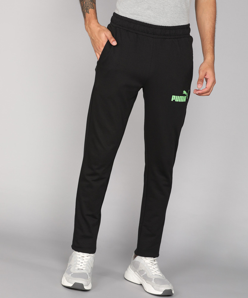 Puma solid men's top black track pants