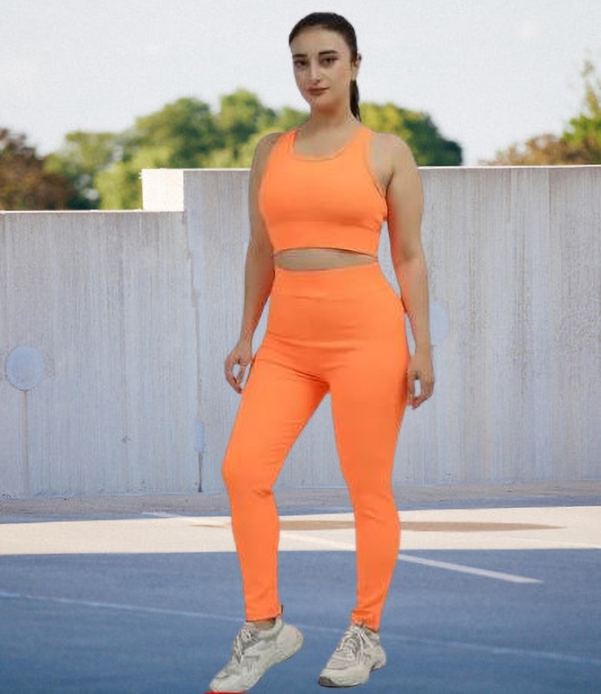 OMHSS Solid Women Orange Track Pants - Buy OMHSS Solid Women