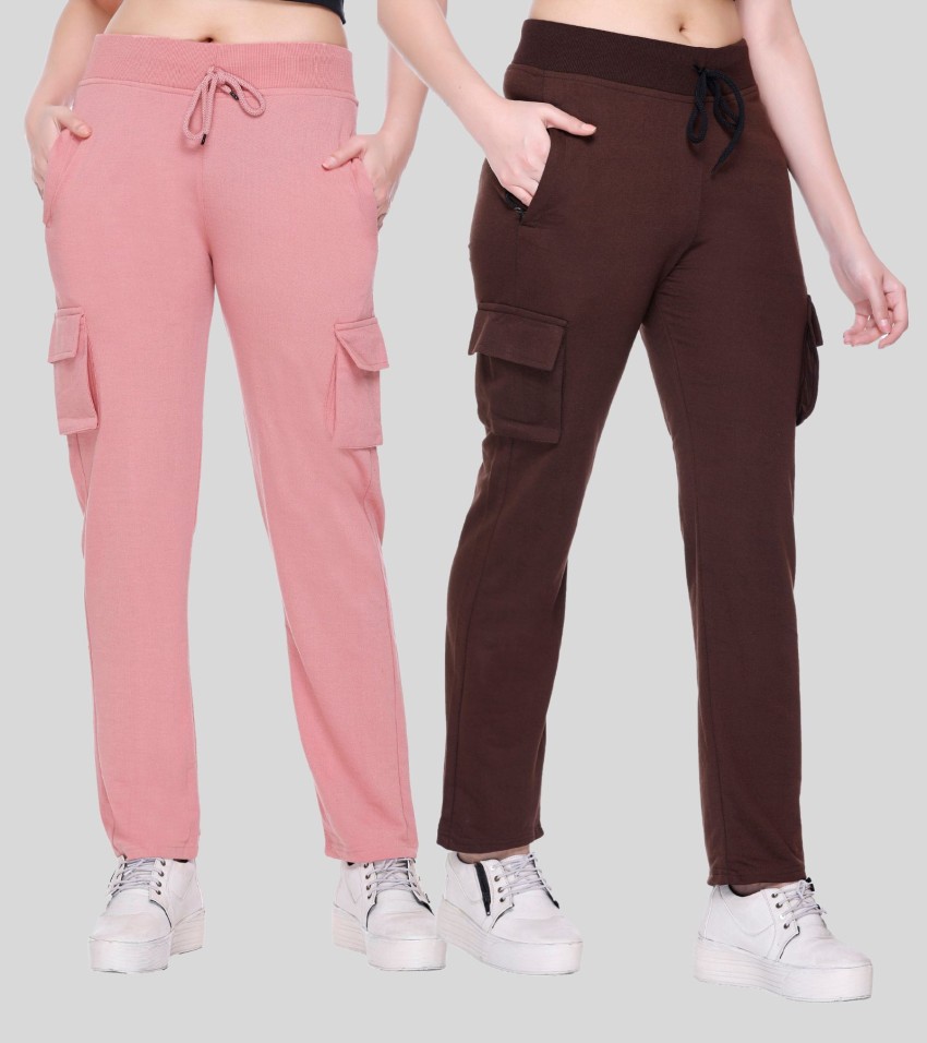 White Moon Solid Women Multicolor Track Pants - Buy White Moon