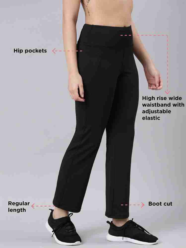 Jockey Womens' Cropped Slit Flare Activewear Yoga Pants (Dark Navy, XL) 