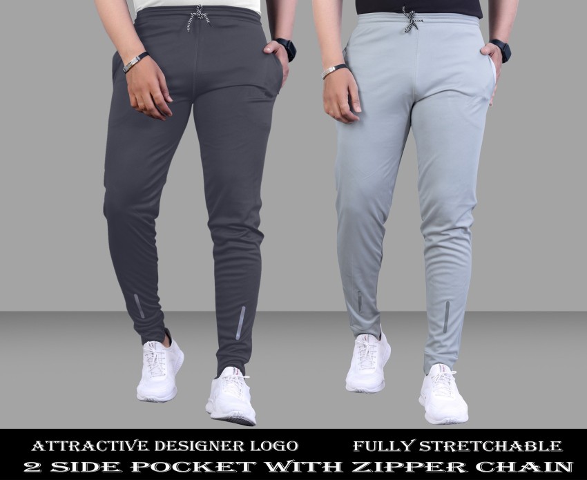 Pack Of 2 Men Solid Multicolor Track Pants