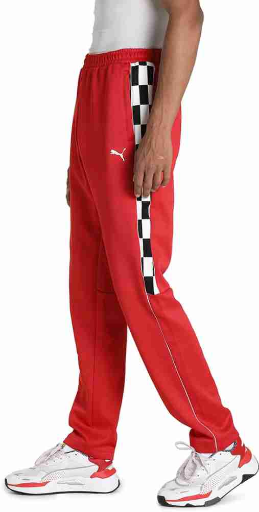 Puma red hotsell track pants