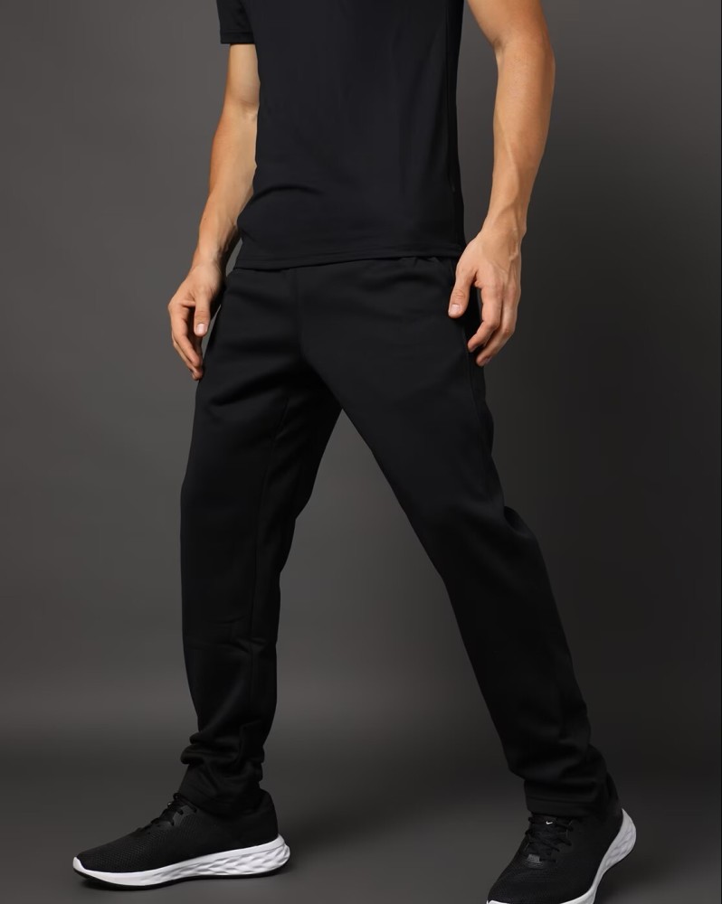 NECKLECK Solid Men Black Track Pants Buy NECKLECK Solid Men