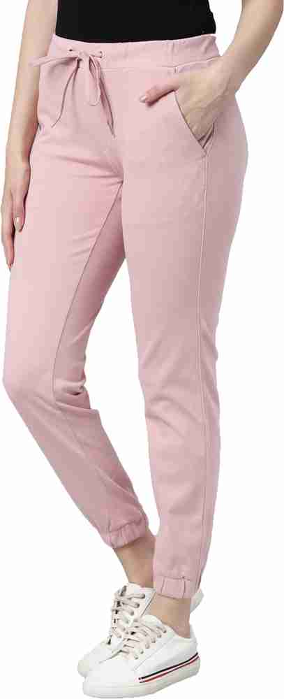 Go Colors Solid Women Pink Track Pants Buy Go Colors Solid Women