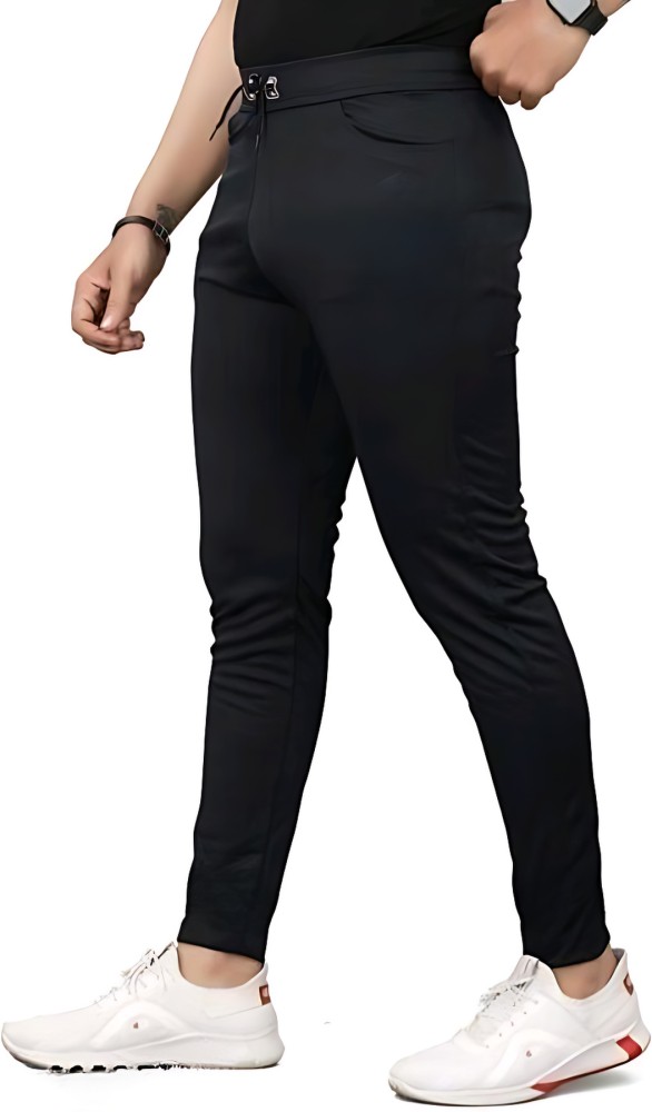Buy ISU Black Solid Skinny Fit Polyester Womens Track Pants  Shoppers Stop