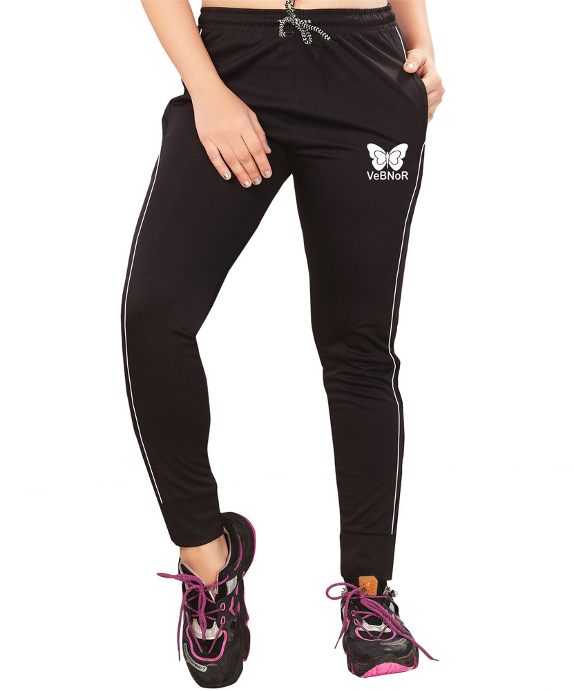 VeBNoR Solid Women Black Track Pants Buy VeBNoR Solid Women