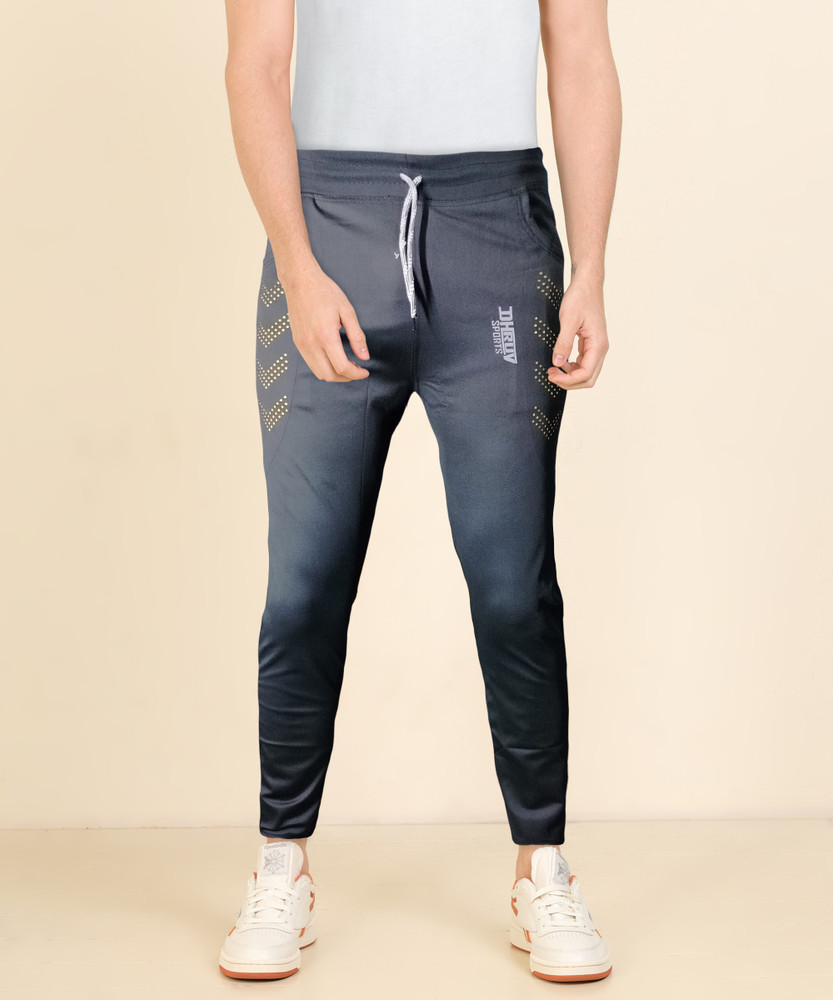 Dhruv sports Printed Men Blue Track Pants Buy Dhruv sports