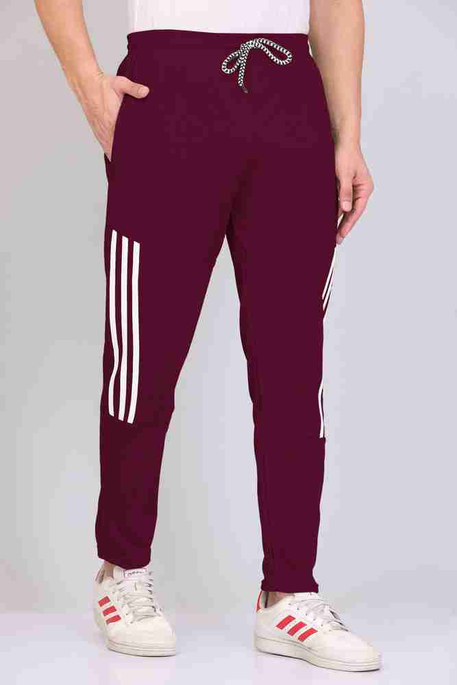 Burgundy sales track pants