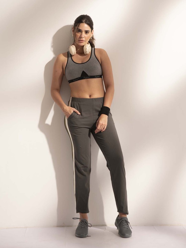 Lyra Solid Women Grey, Black Track Pants - Buy Lyra Solid Women Grey, Black  Track Pants Online at Best Prices in India