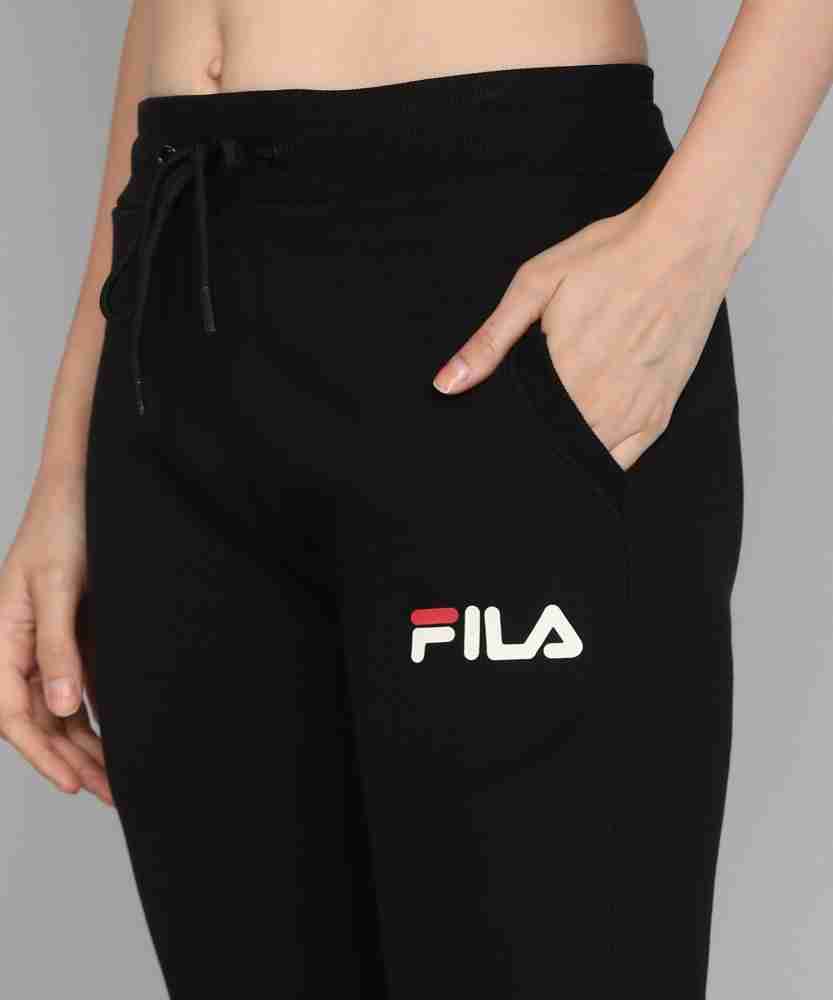FILA Solid Women Black Track Pants - Buy FILA Solid Women Black Track Pants  Online at Best Prices in India