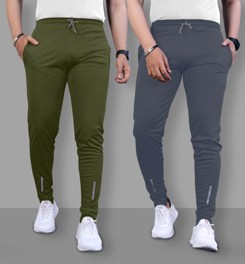 Pink Formal Solid Men Olive, Grey Track Pants - Buy Pink Formal Solid Men  Olive, Grey Track Pants Online at Best Prices in India | Flipkart.com
