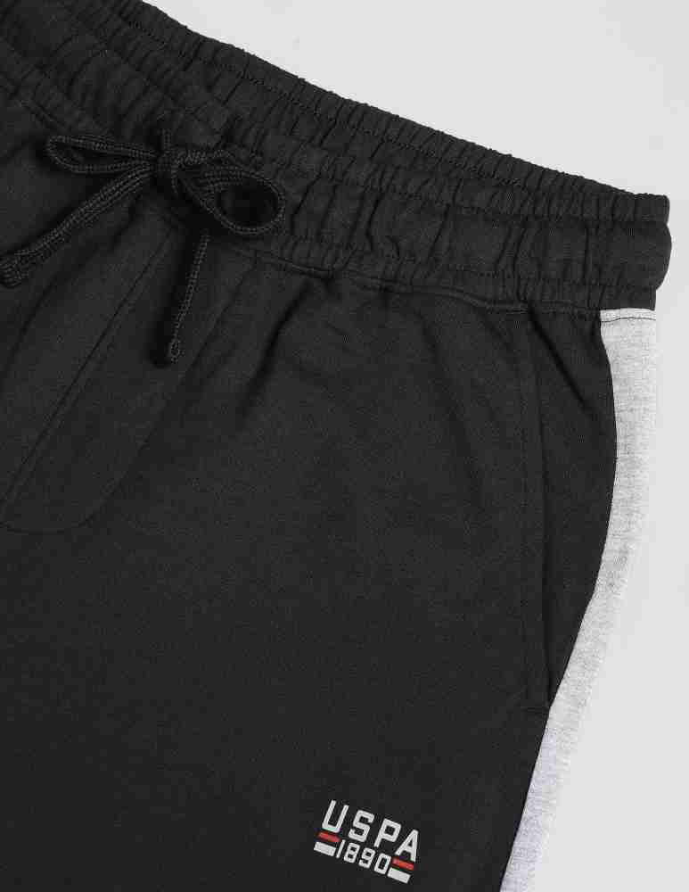 U.S. POLO ASSN. Solid Men Black Track Pants - Buy U.S. POLO ASSN