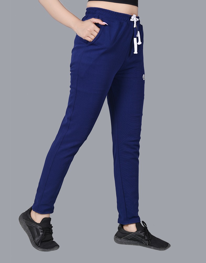 ANTRUE Solid Women Blue Track Pants - Buy ANTRUE Solid Women Blue Track  Pants Online at Best Prices in India